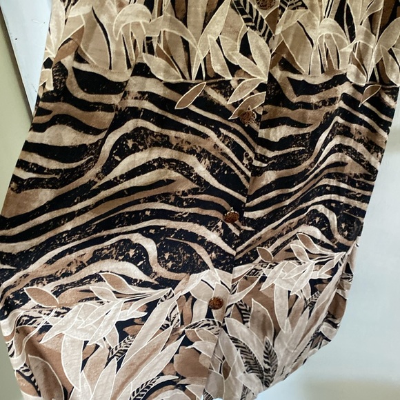 Italian Designer Beautiful Print Button Down Maxi Dress New With Tags - Picture 6 of 14